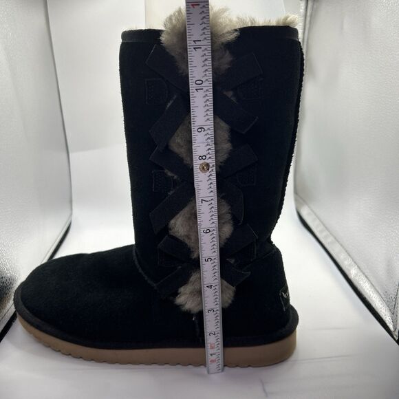 KOOLABURRA BY UGG VICTORIA TALL BLACK SOFT SUEDE FUR WOMENS BOOTS SIZE US 10 - Picture 13 of 16